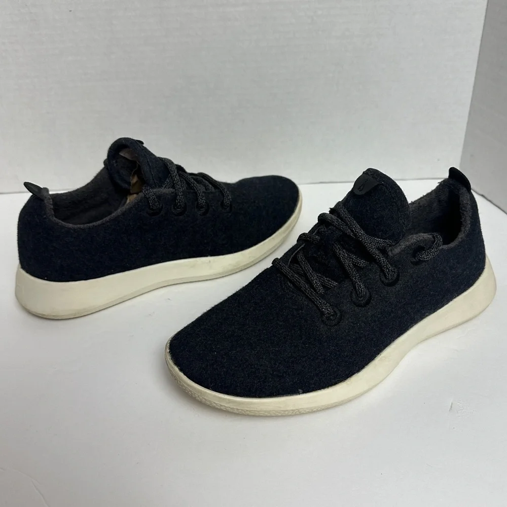 Allbirds Wool Runners 1019 NV1 Womens Black Gray Running Shoes Sneakers Size 7 - Picture 2 of 12